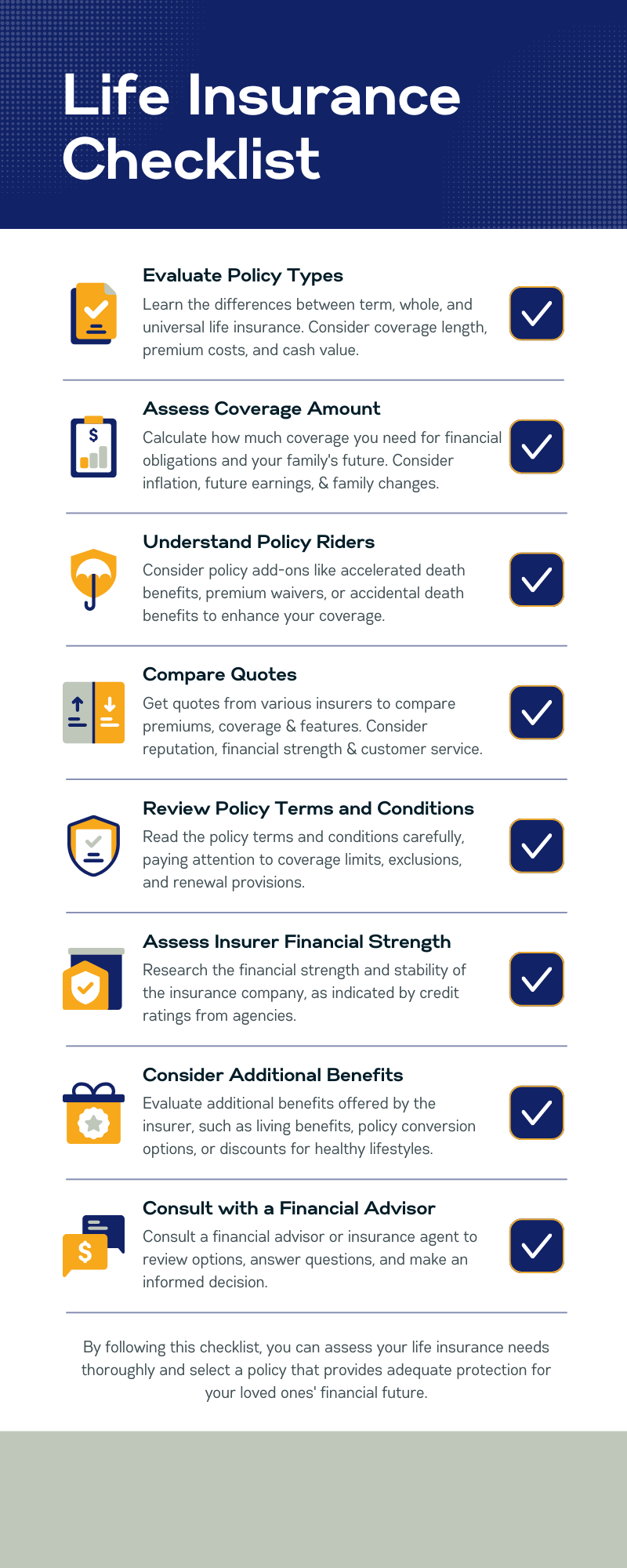 Life Insurance Checklist